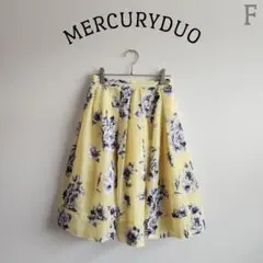 マーキュリーデュオ シフォン フレアスカート チュール タック入り 花柄のサムネイル