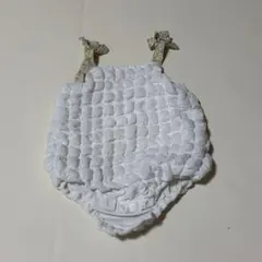 petit main フリル付きロンパース 80