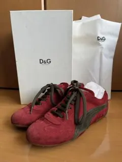 D&G Dolce & Gabbana スエード スニーカー レッド 35.5のサムネイル