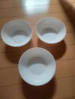 ホワイト陶器ボウル 3個セット