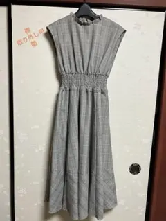 Noëla グレー系チェック ワンピース