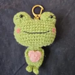 カエルのあみぐるみキーホルダー