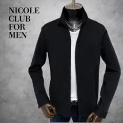 NICOLE CLUB FOR MEN 長袖シャツ　黒シャツ　ブラックシャツ