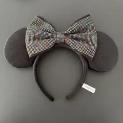 ミッキー耳カチューシャ ビーズ装飾付き