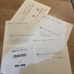 SAPIX 渋谷渋谷 学校別SO 解答と解説