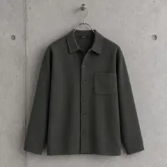 【未使用 定価¥4990】ユニクロ ミラノリブシャツカーディガン XL オリーブ