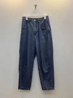 無印良品2025購入　カポック混　デニムバレルパンツＳ・ライトブルー