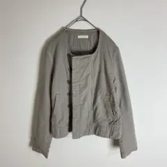 【Lotta love】グレー ボタン付きショートジャケット　日本製