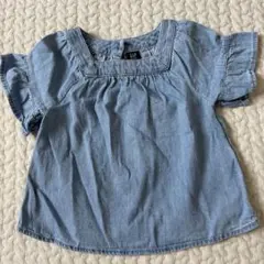 GAP デニム フリル袖 シャツ 2歳用