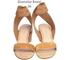 美品　Gianvito Rossi ジャンヴィトロッシ　サンダル　キャメルのサムネイル