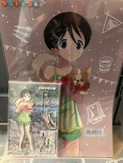 ゆるキャン　描き下ろしアクリルスタンド斉藤恵那なつキャンverクリアファイル