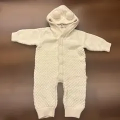 べべ　Bebe ロンパース　ホワイト　ニット　くま