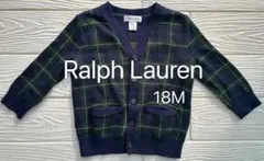 Ralph Lauren ネイビー チェック カーディガン 18M