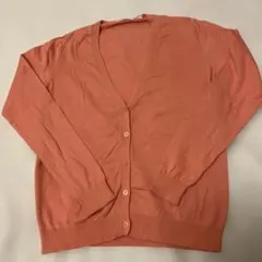 UNIQLO ピンク Vネック カーディガン M 綿100%春夏ピンク長袖