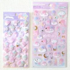 シール　サンリオ　リトルツインスターズ　キキララ　ぷくっとシール　箔押しシール