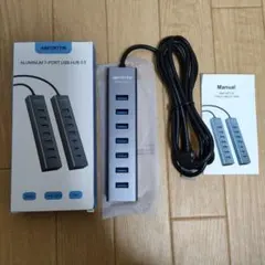 【新品同様】ABFCRITW 7ポート USB 3.0 ハブ　1.8メートル①