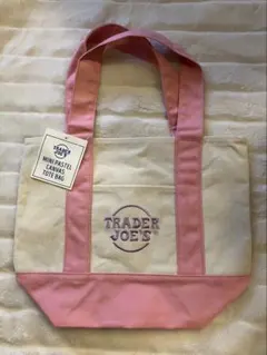 最終値下げ! TRADER JOE'S ミニキャンバストートバッグ　ピンク