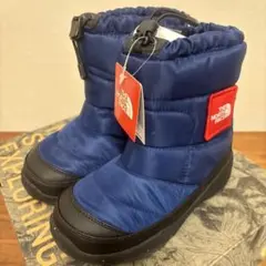 THE NORTH FACE ヌプシ キッズブーツ ロゴ ネイビー 21cm