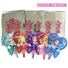 る*な様 キミとアイドルプリキュア キミと応援うちわ型クリアカード　5種　おまけ