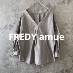 0389【FREDY amue】美品✨ チェック柄 ふんわり チュニック