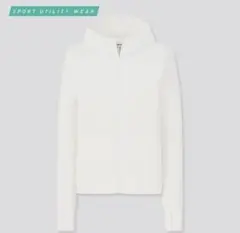 【試着と洗濯のみ】エアリズムUVカットメッシュパーカー ホワイト Sサイズ