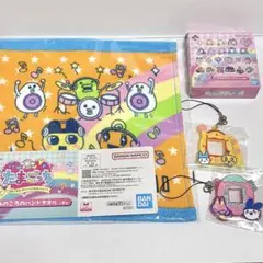 一番くじ たまごっち F賞きらきらラバーチャーム E賞ハンドタオル等 3点セット