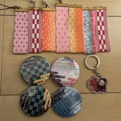 15点セット！鬼滅の刃　ご当地（禰豆子）缶バッジ・キーホルダーセット