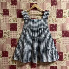 ピンクハウスちゃん様　専用　キャミチュニック　黒白ギンガムチェック　ティアード