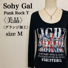 美品　SohyGal パンクロックロンT UK国旗 ピチT Y2K 黒MバンドT