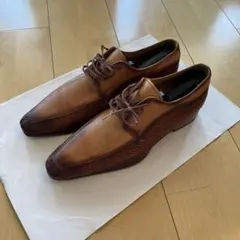 Pertini ポリーニ　メンズ ドレスシューズ ブラウン 編み込みデザインのサムネイル