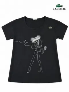 【大人気】LACOSTE ラコステ 半袖　Tシャツ テニスモチーフ ブラックのサムネイル