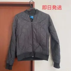 アディダス　ma1 キルティングジャケット　トレフォイルロゴ ブラック　防風