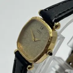 【極美品】SEIKO 一粒ダイヤ 和紙調文字盤 スクエア ドレスウォッチ