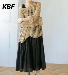 KBF ケービーエフ ギャザー タンク マキシ ワンピース ブラック F