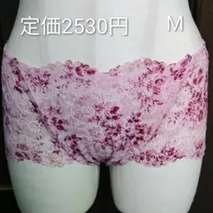 レディース ボーイズショーツ 花柄 レース ピンク Mのサムネイル