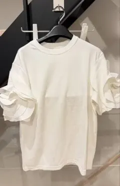 noir kei ninomiya フリルスリーブ Tシャツ ホワイト S Noir Kei Ninomiya フリルスリーブ Tシャツ ホワイト S - メルカリ