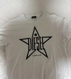 DIESEL Tシャツ ホワイト スターロゴ