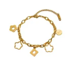ヴィンテージ 【ラスト1】 売れ筋 サージカルステンレス フラワー✨ブレスレット
