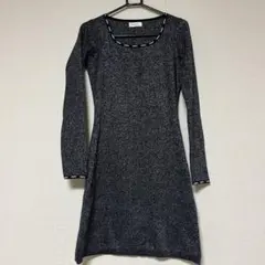 Darich ジャガードロゴラメニットミニワンピース