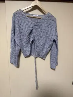 INGNI レース編み クロップド カーディガン M