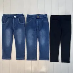 ノーブランドパンツ 95サイズ 3点セット 裏起毛