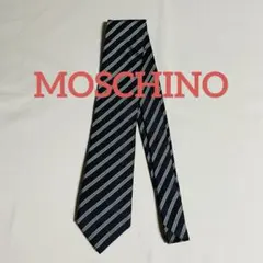 MOSCHINO モスキーノ　ネクタイ　ネイビー ストライプのサムネイル