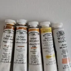 ウィンザー＆ニュートン油絵具 21ml ×5 茶系
