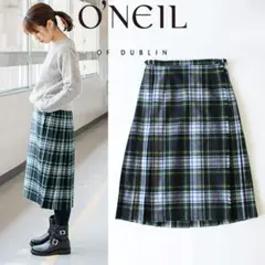 オニールオブダブリン 巻き プリーツスカート チェック DRESS GORDON
