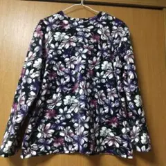 【大きいサイズ】花柄 長袖トップス LLサイズ
