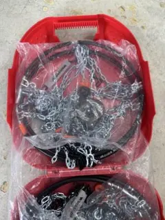 み*い様 未使用 タイヤチェーン 赤いケース付き