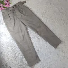 ✨a.v.v standard✨M★千鳥格子柄ウエストベルト付きテーパードパンツ