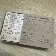 スタンプ 木製 25個セット はんこ 天気