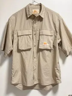 美品 KELTY 半袖ワークシャツ S ベージュ ゆったりのサムネイル