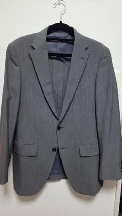 メンズ 紳士 スーツ ジャケット 春夏 グレー ストライプ 汚れ傷なし